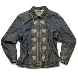 American-vintage Cathy Daniels Women's zip up Blue and Navy Shirt